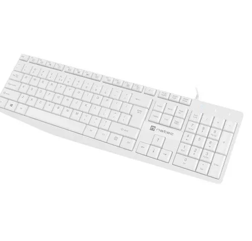 Alternative view of Natec Keyboard Nautilus US slim бял