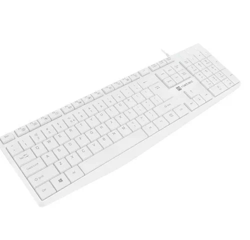 Natec Keyboard Nautilus US slim бял