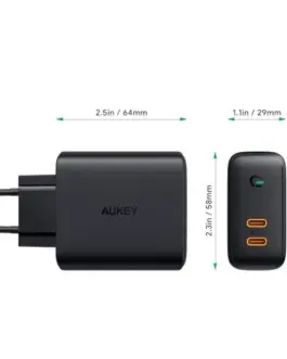 Alternative view of AUKEY AUKEY PA-D2 Wall Charge r 2xUSB-C PD Power Deli