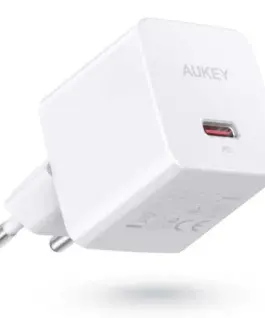 AUKEY Mini mains зарядно PA-Y20S бял 1xUSB-C 20W PD Power Delivery