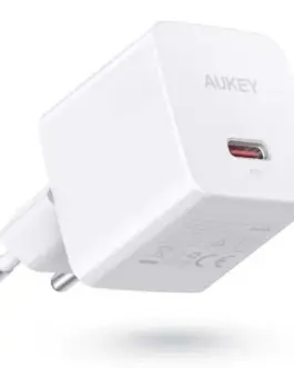 AUKEY Mini mains зарядно PA-Y20S бял 1xUSB-C 20W PD Power Delivery