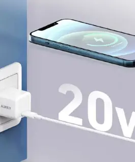 Alternative view of AUKEY Mini зарядно PA-F5 OEM бял 1xUSB-C 20W PD Power Delivery