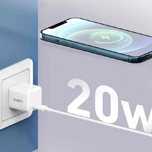 Alternative view of AUKEY Mini зарядно PA-F5 OEM бял 1xUSB-C 20W PD Power Delivery