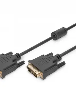 Digitus кабел connection DVI-D DualLink Type DVI-D (24+1)/DVI-D (24+1) M/M черен 3m