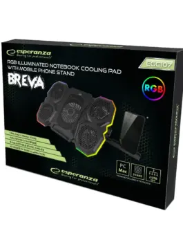 Alternative view of Esperanza Illuminated gaming cooling pad Breva