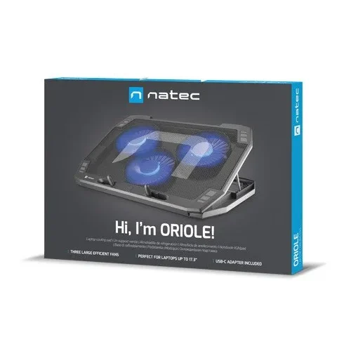 Natec охладителна поставка за лаптоп Oriole 15.6 inch – 17.3