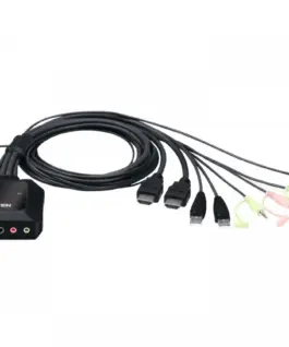 ATEN 2-Port USB 4K HDMI кабел KVM Switch with Remote Port Selector