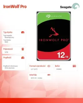 Alternative view of Seagate Drive IronWolf Pro 12TB 3.5 256MB ST12000NT001