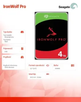 Alternative view of Seagate Disc IronWolfPro 4TB 3.5 256MB ST4000NT001