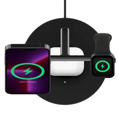 Belkin BOOST CHARGE PRO 3-in-1 wireless charging cradle MagSafe черен