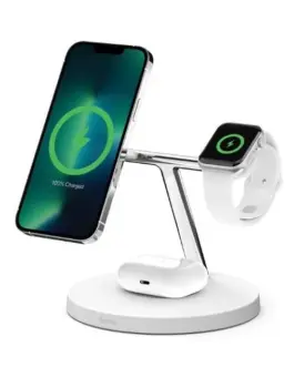 Belkin Bezкабелна podstawka ładująca BOOST CHARGE PRO 3w1 MagSafe biała