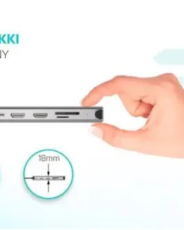 Alternative view of i-tec Docking Station USB 3.0/USB-C/Thunderbolt 3x Display Metal Nano Dock LAN +Power Delivery 100W