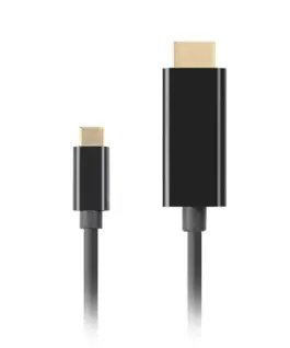 Alternative view of Lanberg кабел USB-C(M)-> HDMI(M)1M 4K 60HZ черен