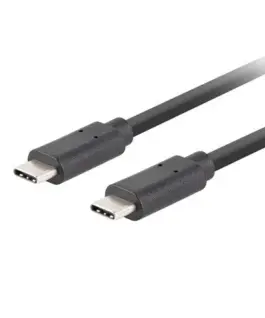 Lanberg кабел USB-C M/M 3.1 gen 2 1M 10GB/S PD100W черен