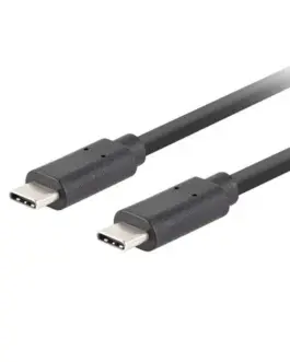 Lanberg кабел USB-C M/M 3.1 gen 2 1M 10GB/S PD100W черен