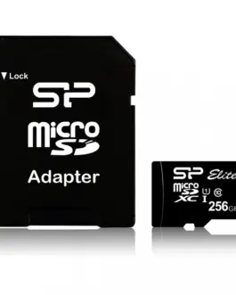 Silicon Power памет card microSDXC 256GB CL10/UHS-1 100/80 MB/s Elite + адаптер