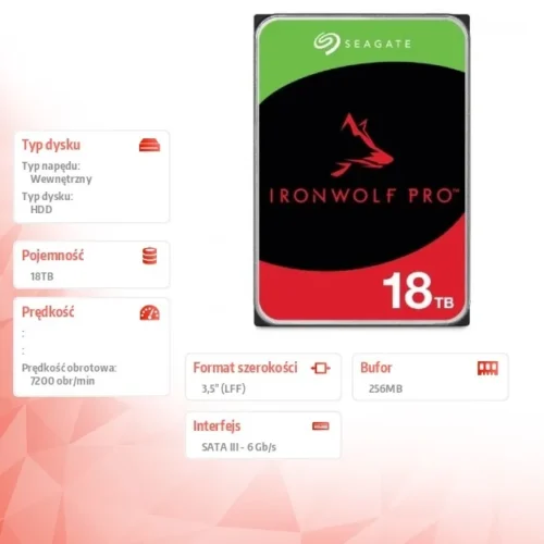Seagate IronWolf Pro drive 18TB 3