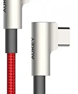 AUKEY AUKEY CB-CMD37 червен OEM USB C - USB C Nylon Cab