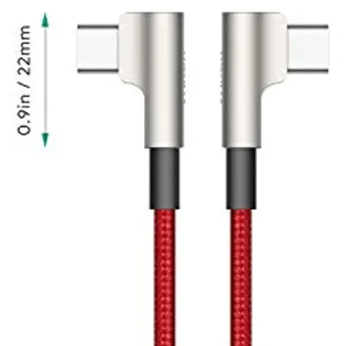 AUKEY AUKEY CB-CMD37 червен OEM USB C – USB C Nylon Cab