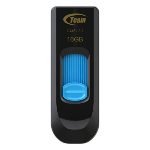 ФЛАШ ПАМЕТ Team Group C145 - USB Typ-A 3.2 Gen 1 - 16 GB - Black/Blue - PN TC145316GL01