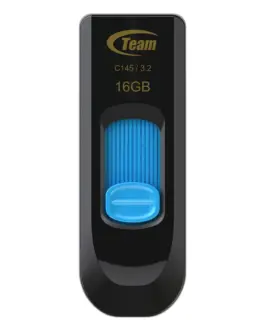 ФЛАШ ПАМЕТ Team Group C145 - USB Typ-A 3.2 Gen 1 - 16 GB - Black/Blue - PN TC145316GL01