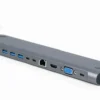 Gembird USB-C Hub HDMI GbE 5xUS B 2.0 3.1 3xUSB-C 1xPD
