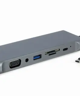 Gembird USB-C Hub HDMI DP GbE 4 xUSB 3.1 USB-C PD aud c