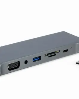 Gembird USB-C Hub HDMI DP GbE 4 xUSB 3.1 USB-C PD aud c
