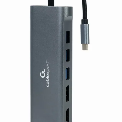 Gembird USB-C Hub HDMI DP GbE 4 xUSB 3.1 USB-C PD aud c