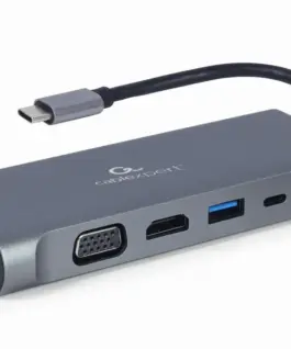 Gembird USB-C Hub USB-C PD GbE VGA HDMI 3xUSB 3.1 card
