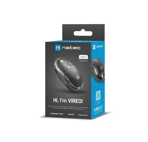 Natec Mouse Vireo 2 1000 DPI черен optical USB
