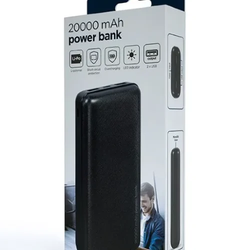 Gembird външна батерия 20 000 mAh черен