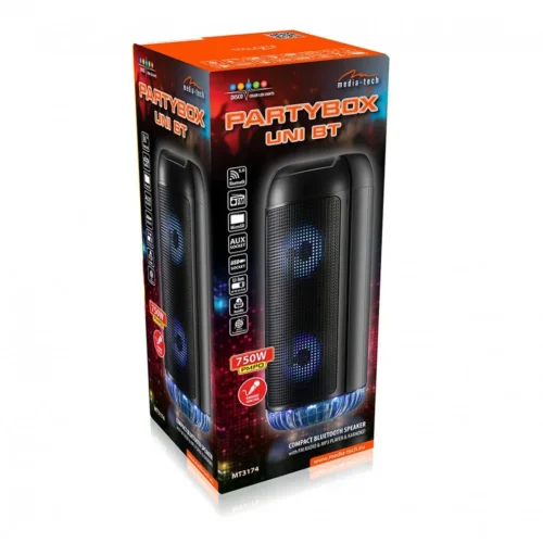 Media-Tech PartyBox UNI wireless speaker with microphone and karaoke function синtooth 5.0