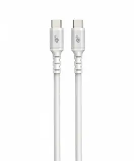 TB USB C - USB C кабел 1m. silicone бял