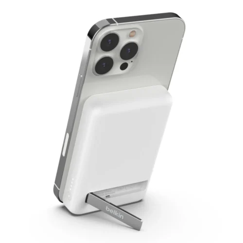 Belkin Magnetic Wireless външна батерия with stand бял