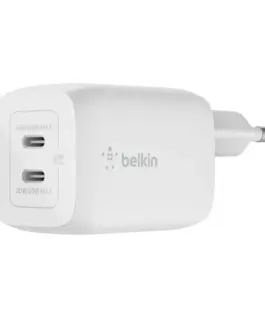 Belkin 65W DUAL USB-C GAN WALL PPS бял