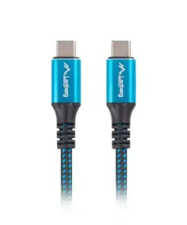 Alternative view of Lanberg кабел USB-C M/M USB4 0.5m 100W 8K 60HZ черен-blue