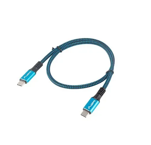 Lanberg кабел USB-C M/M USB4 0.5m 100W 8K 60HZ черен-син