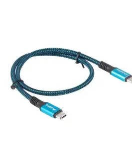 Lanberg кабел USB-C M/M USB4 0.5m 100W 8K 60HZ черен-blue