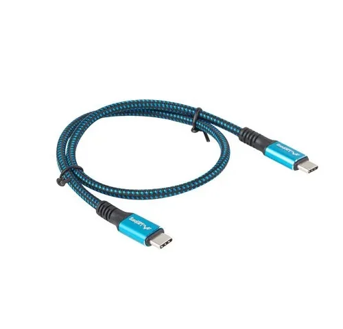 Lanberg кабел USB-C M/M USB4 0.5m 100W 8K 60HZ черен-син