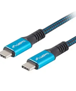 Lanberg кабел USB-C M/M USB4 1.2m 100W 8K 60HZ черен-blue