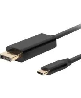 Lanberg кабел USB-C(M)->Displayport(M) 3M 4K 60HZ черен