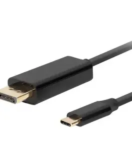 Lanberg кабел USB-C(M)->Displayport(M) 3M 4K 60HZ черен