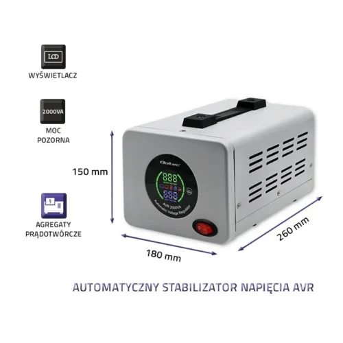 Qoltec Voltage stabilizer AVR 2000VA