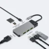 Green Cell Hub адаптер USB-C Connect 3xUSB 3.1 HDMI 4K 60Hz USB-C PD 85W