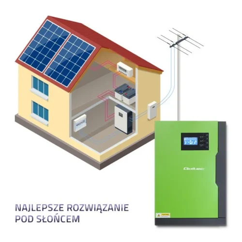 Alternative view of Qoltec Hybrid solar inventer Off Grid 3,5kW, 100A