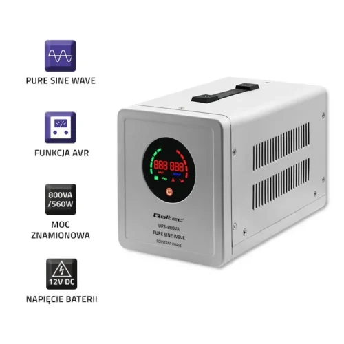 Alternative view of Qoltec Uninterruptible захранващ блок Pu Sine Wave UPS