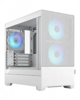 Fractal Design кутия за компютър Pop Mini Air TG Clear Tint RGB бял