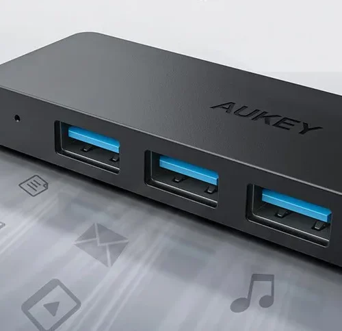 AUKEY Hub USB-A CB-H39 | Ultra Slim | 4w1 | 4xUSB 3.0 | 5Gbps