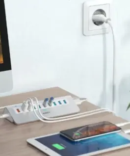 AUKEY Hub 10xUSB CB-H6S aluminium | 10w1 | 7xUSB 3.1 | 2xUSB AiPower | 1xUSB Quick Charge